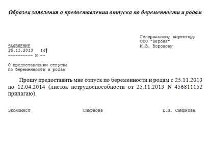 Как правильно написать заявление на родовые